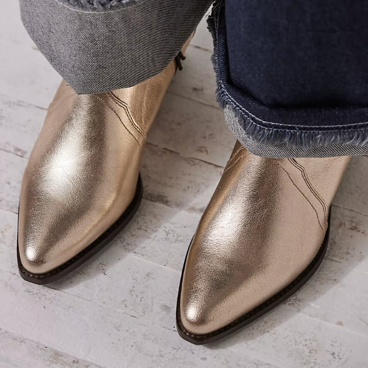 Gold ankle boots on sale uk