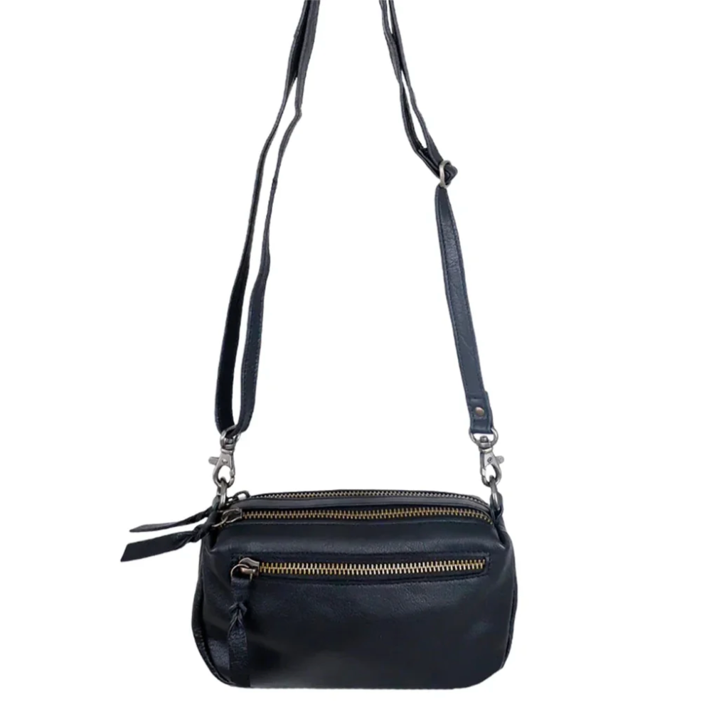 Black Colour Black Soft Box Leather Bag