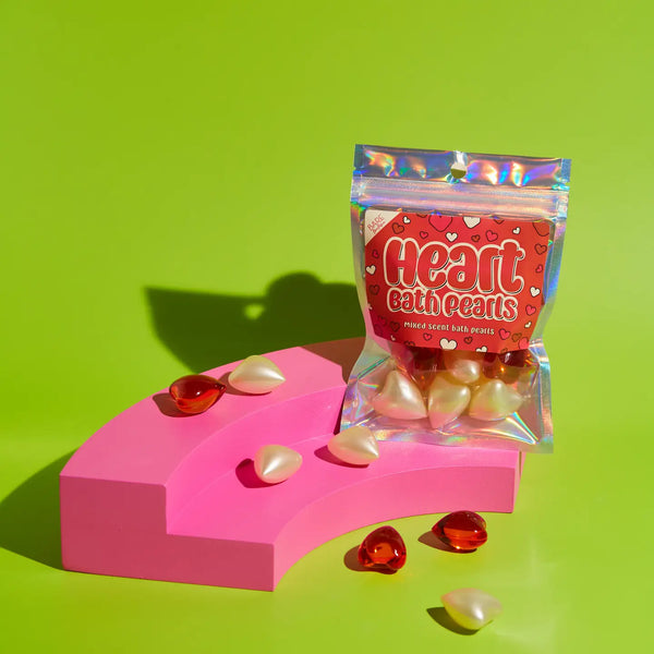 Heart Bath Pearls - Strawberry and Vanilla Scented