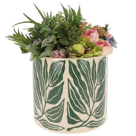 Tropical Leaf Planter Large Green