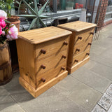 Pine Bedside Cabinets