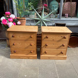 Pine Bedside Cabinets