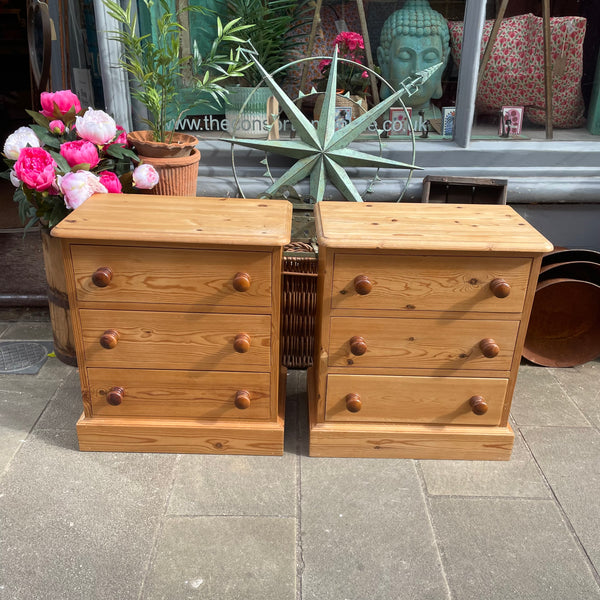 Pine Bedside Cabinets