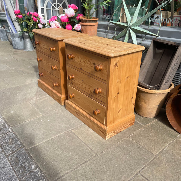 Pine Bedside Cabinets