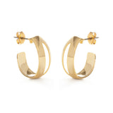 Vintage 70s Gold Hoops Earrings