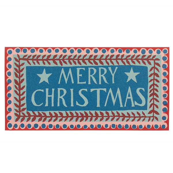 Merry Christmas Long Cards, Pack of Six