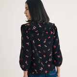 Nobody’s Child Ditsy Floral Emmie Blouse - Black Cord