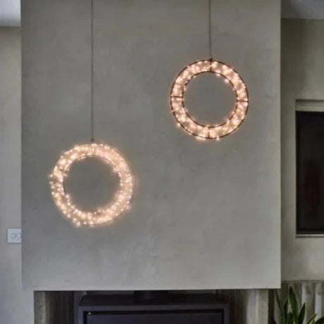 Celest LED Hanging Circle 40cm - Copper