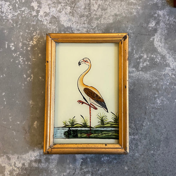 Vintage Glass Framed Painting - Small