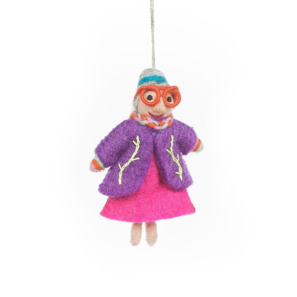 Felt Groovy Granny Hanging Decoration