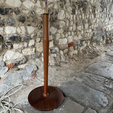 Mid Century Teak and Brass Floor Lamp