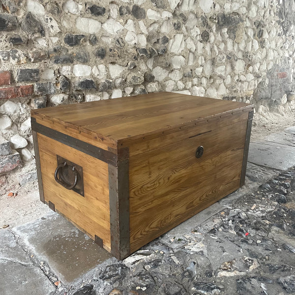 Vintage Pine Blanket Box