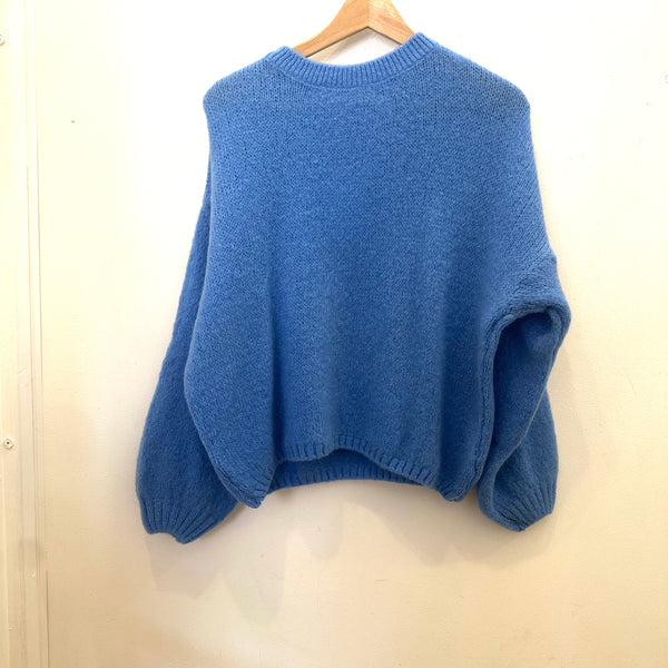 Long Sleeve Mohair Jumper Cornflower Blue