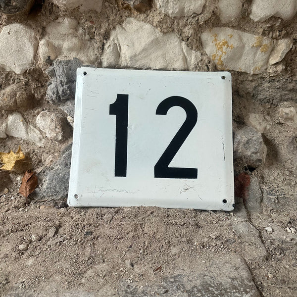 Vintage Metal Number Signs