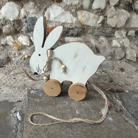 Vintage Style Pull-along Rabbit