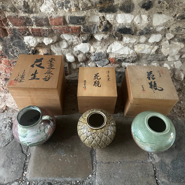 Japanese Ozu Resin Vases