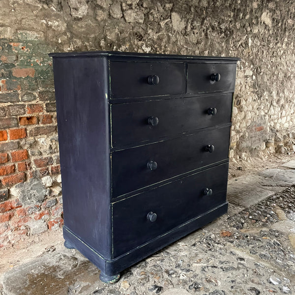 Antique Painted Pine Chest of Drawers