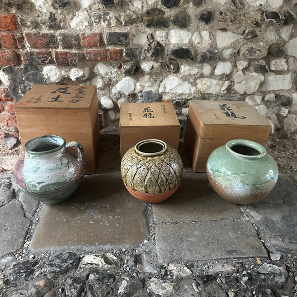 Japanese Ozu Resin Vases