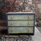 Vintage Painted Rattan Chest of Drawers