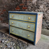 Vintage Painted Rattan Chest of Drawers