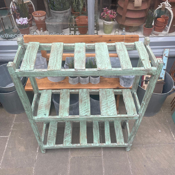 Vintage Green Painted Shelves