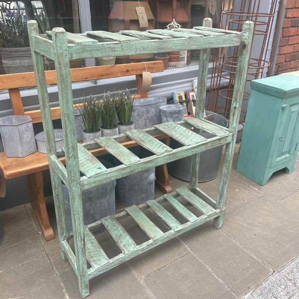 Vintage Green Painted Shelves