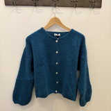 Long Sleeve Mohair Cardigan Teal