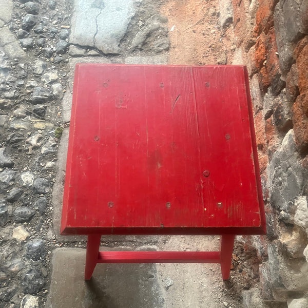 Red Painted Accent Table