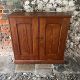 Antique Pitch Pine School Cupboard