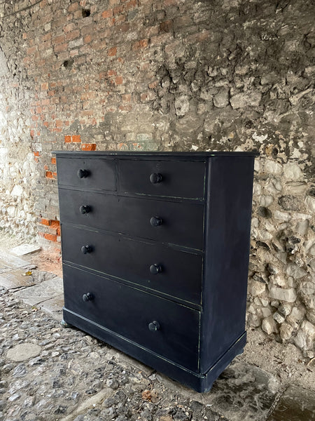 Antique Painted Pine Chest of Drawers