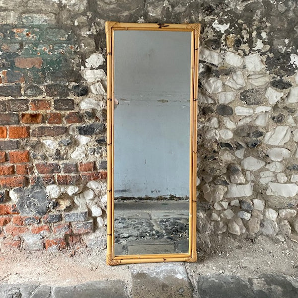 Vintage Bamboo Mirror