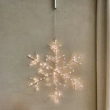 Lumi Hanging Snowflake Ornament - White