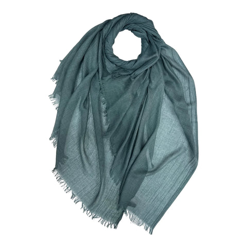 Ocean Teal Classic Cotton Blend Plain Scarf