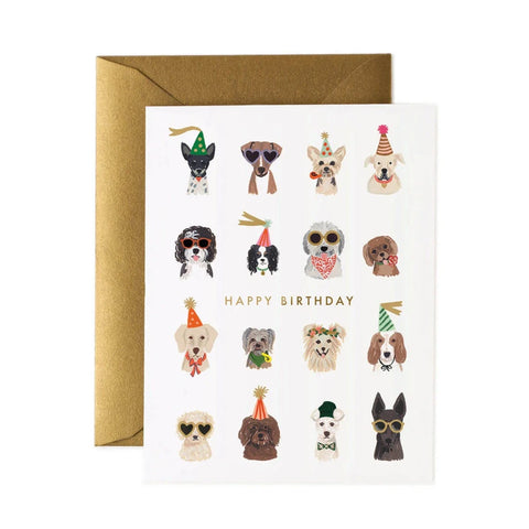 Rifle Paper Party Pups Birthday Card