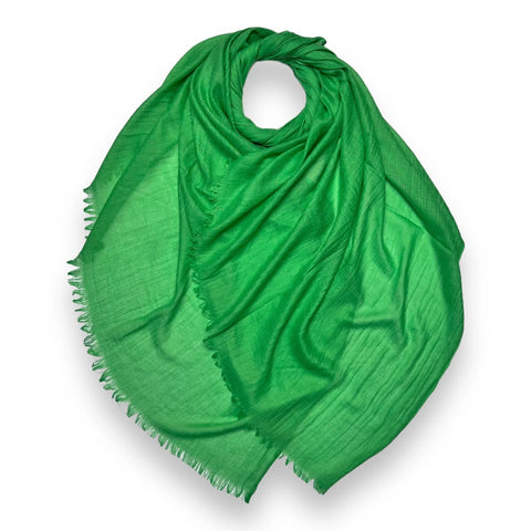 Apple Green Classic Cotton Blend Plain Scarf