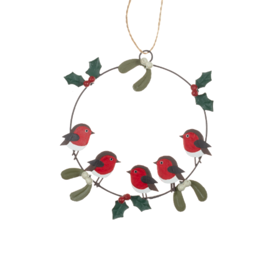 Robin Ring Hanging Christmas Decoration