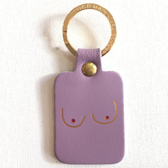 Boobs keyring - Lilac