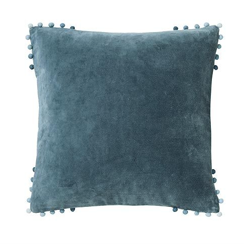 Velvet Cushion Cover - Slate Blue