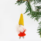 Santa Orange Christmas Felt Ornament