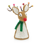 Sassy Rudolph Felt Tree Topper Decoration