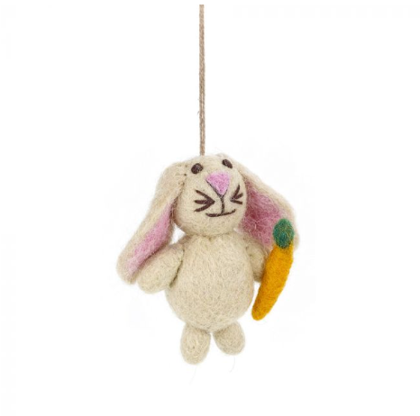 Mini Easter Bunny Hanging Felt Decoration