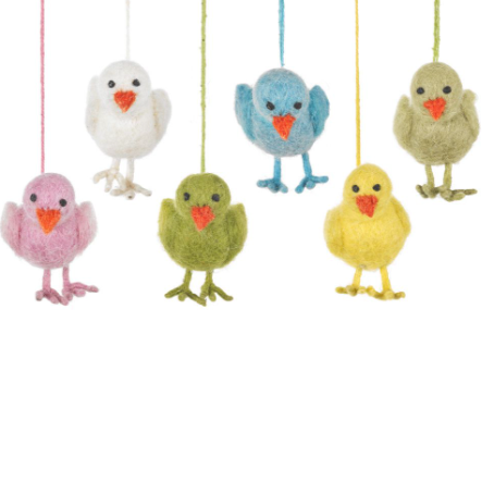 Easter Chicks Hanging Felt Decoration