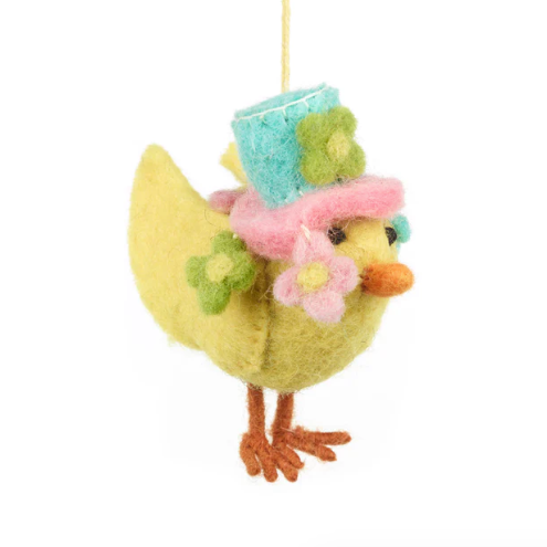 Easter Parade Chick Hanging Felt Easter Decoration