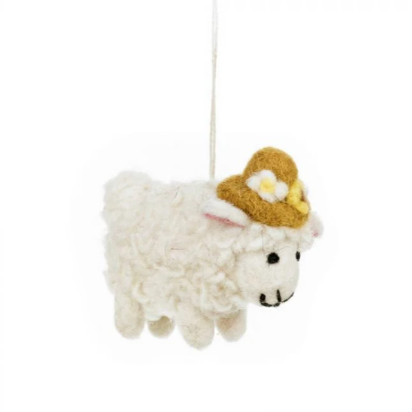 Gloria the Sheep Hanging Felt Easter Decoration