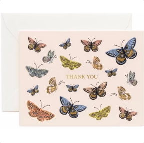 Rifle Paper Butterfly Thank You Card