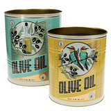 Large Vintage Inspired Storage Tins - Olive Oil