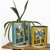 Large Vintage Inspired Storage Tins - Olive Oil