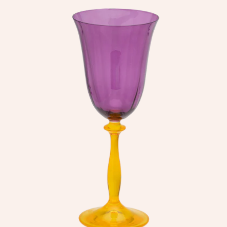 Anna & Nina Petunia Wine Glass