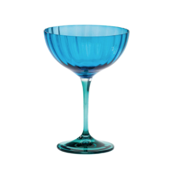 Anna & Nina Jazzy Blue Champagne Glass