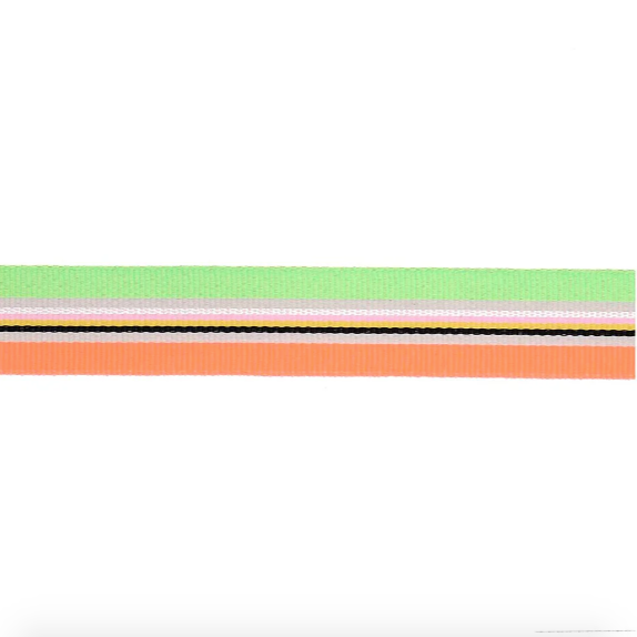 Woven Ribbon Multi Stripes - Neon